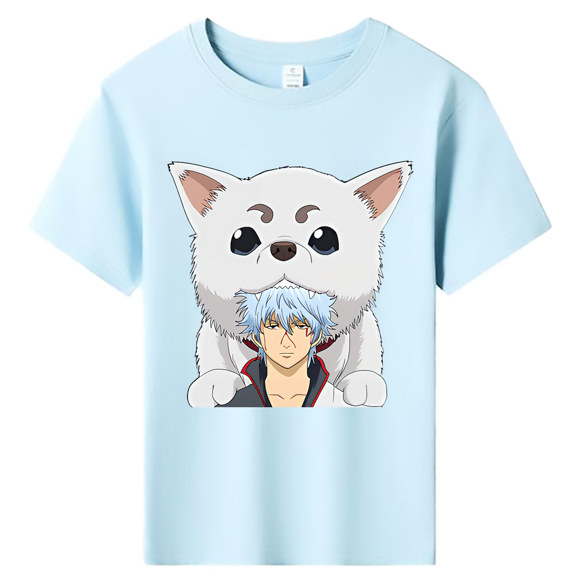 （画像用） ぎんたま 坂田銀時（さかたぎんとき） 神楽 志村新八（しむら しんぱち） GINTAMA Sakata Gintoki Kagura Shimura Shinpachi 綿100％キッズTシャツ（フロントプリント）